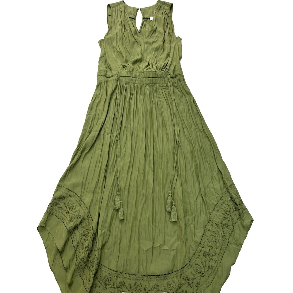 Ramy Brook Womens Dress Green Size M Embroidered Green *Read